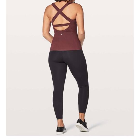 Lululemon Long Breath 2-in-1 Tank *Light Support in Redwood/Auburn Size 6 - Picture 2 of 5